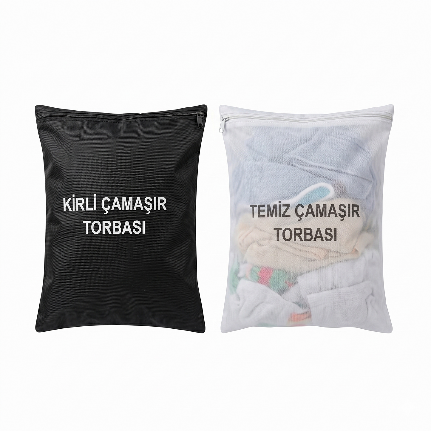 kirli temiz çamaşır torbası