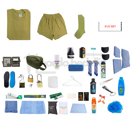 VIP 3'lü Askerlik Seti