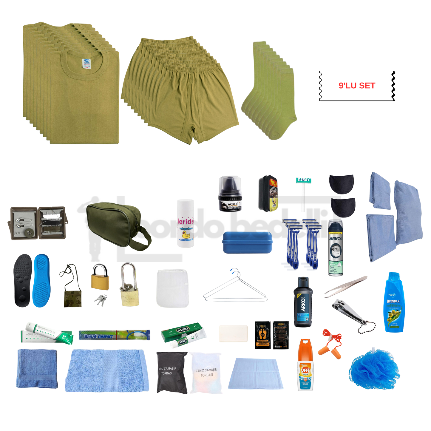 VIP 9'lu Askerlik Seti