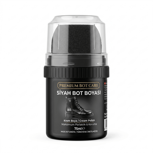 Siyah Bot Boyası - Bedelli Asker Seti - Bordo Bedelli