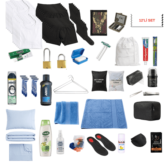 VIP 12'li Askerlik Seti (Denizci) - Bedelli Asker Seti - Bordo Bedelli